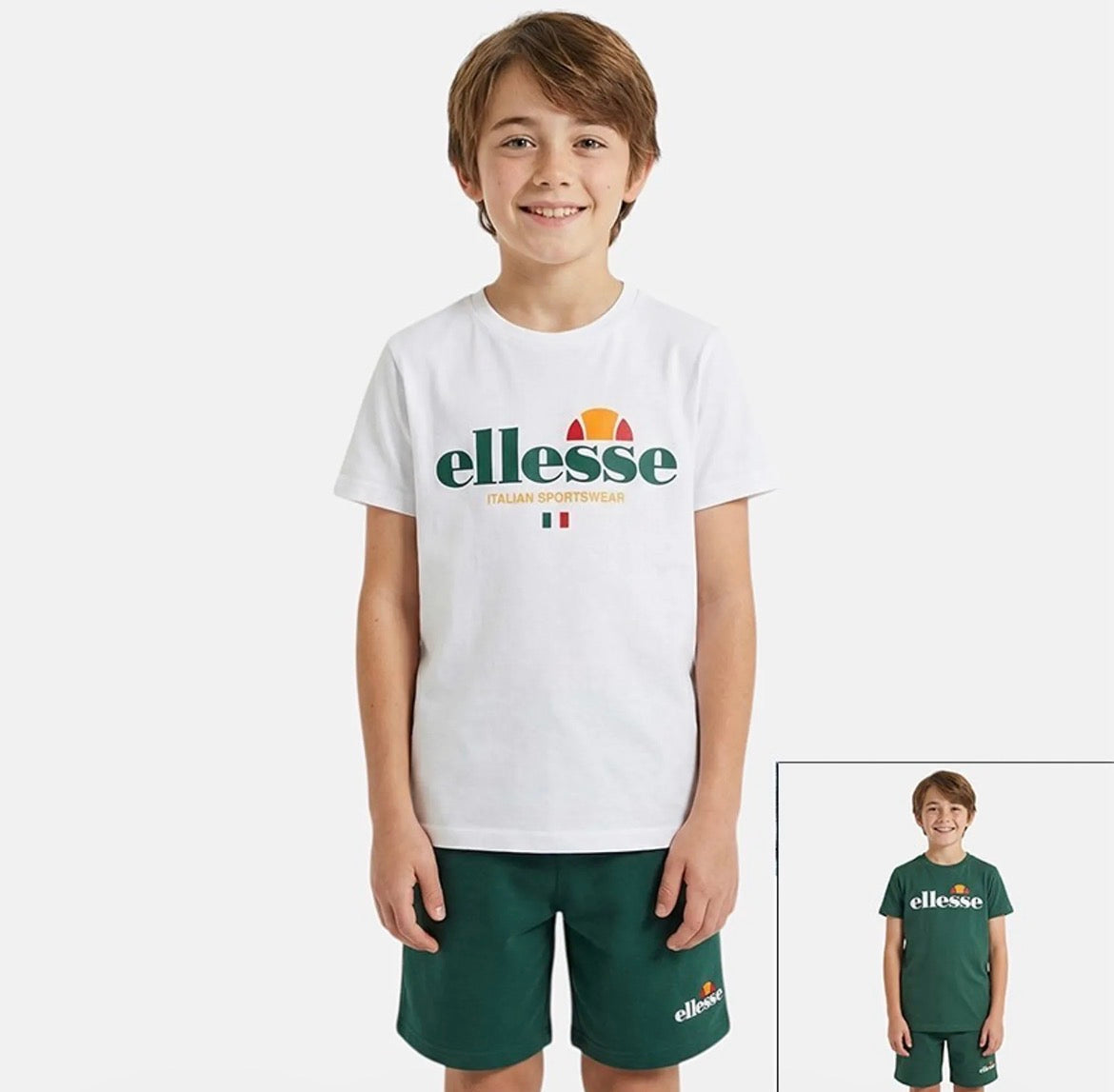 Pack de 2 T-shirts et short Ellesse 
8 au 14ans Garcon